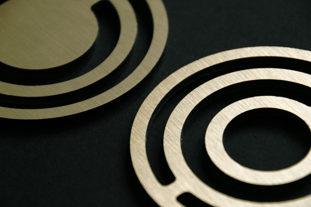 Boucles d'oreilles "halo" - aluminium brossé - Collection Arasy
